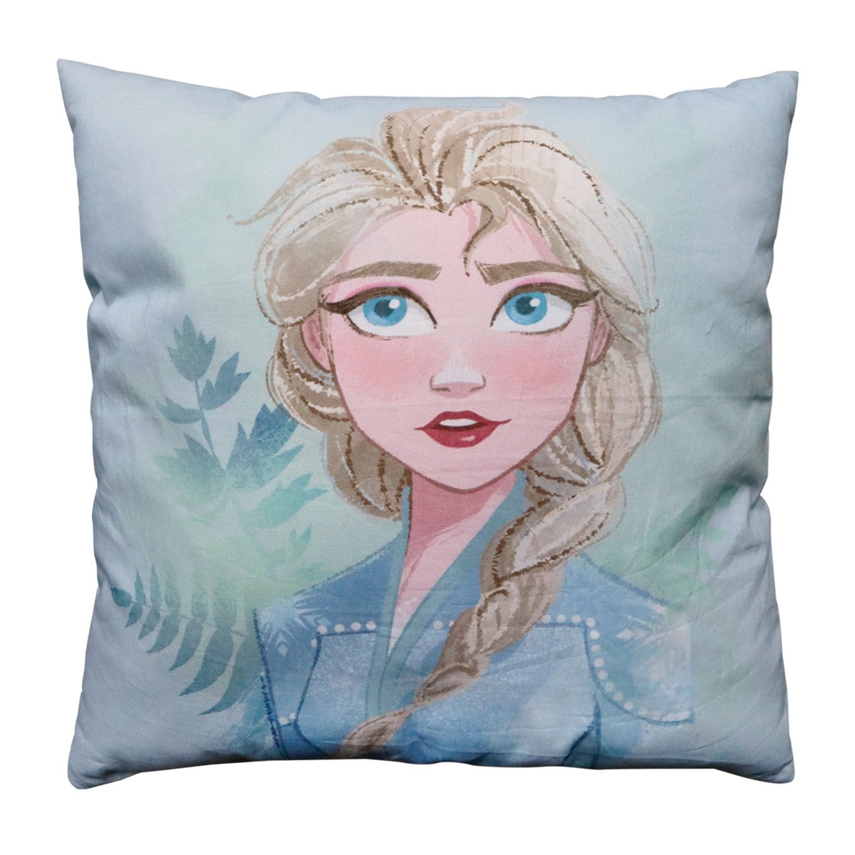 Coussin Imprimé 100% Coton, FROZEN SISTERS bleu ciel, DISNEY LA REINE DES NEIGES