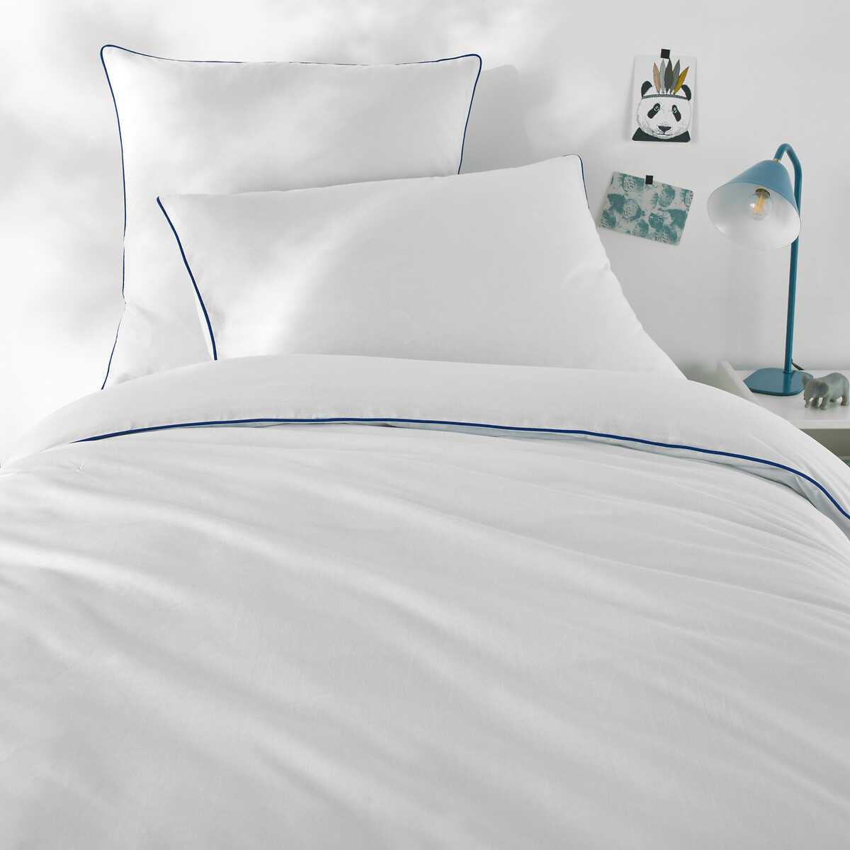 Housse de couette enfant en coton, Macha blanc, LA REDOUTE INTERIEURS