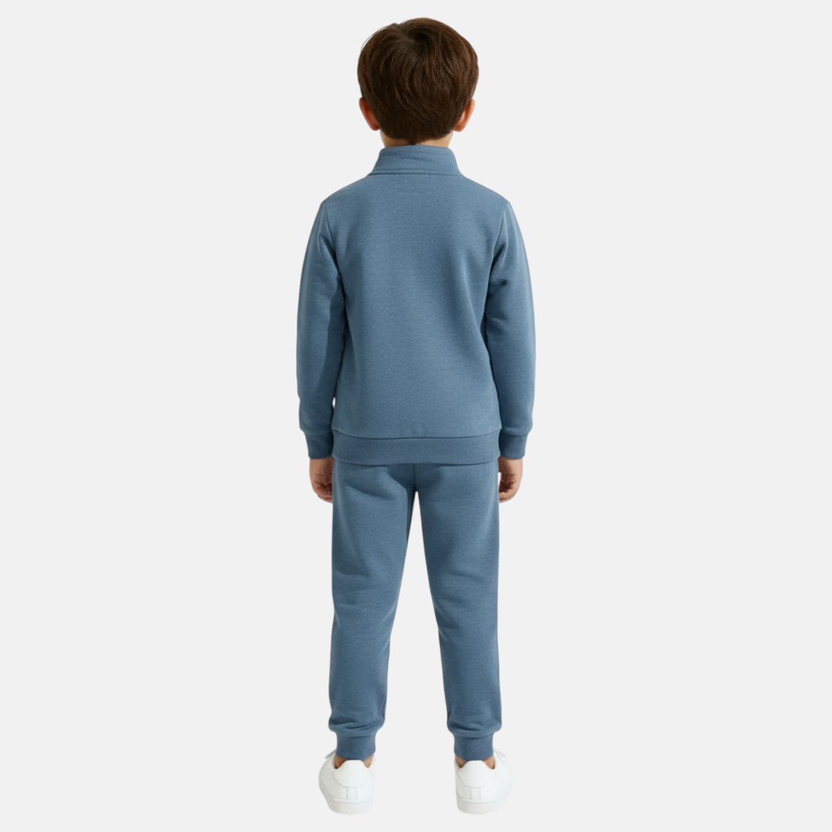 Ensemble sweat col zippé et pantalon de jogging, poche kangourou, bas resserrés et finitions bord-côte SQUAD bleu gris, ELLESSE