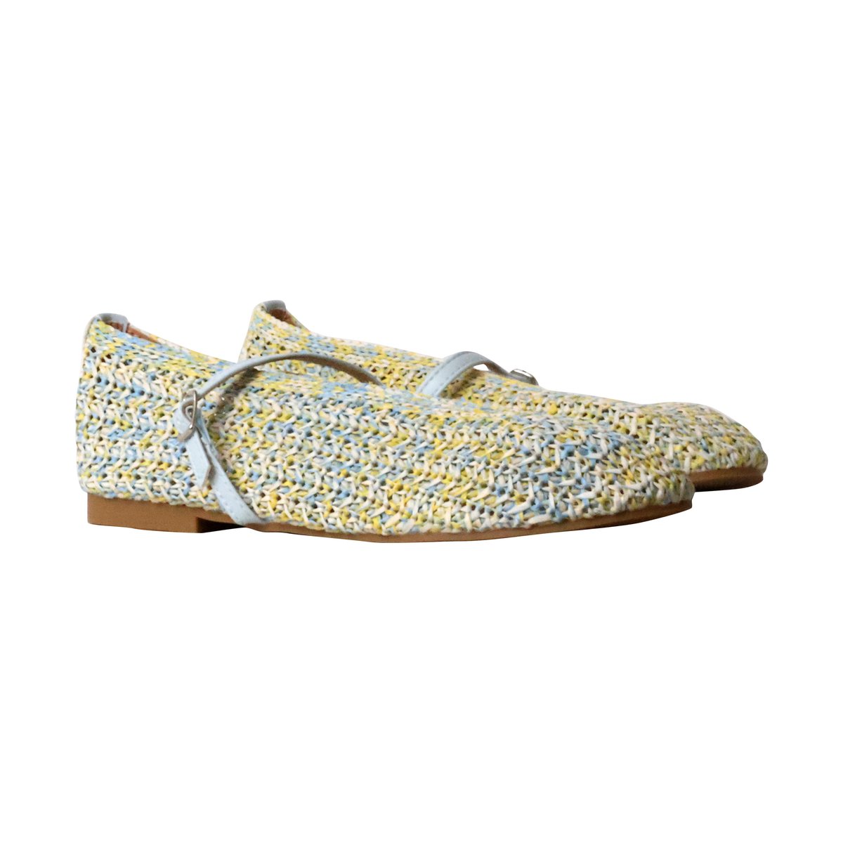 Ballerines Plate à Brides bleu, ENZA NUCCI