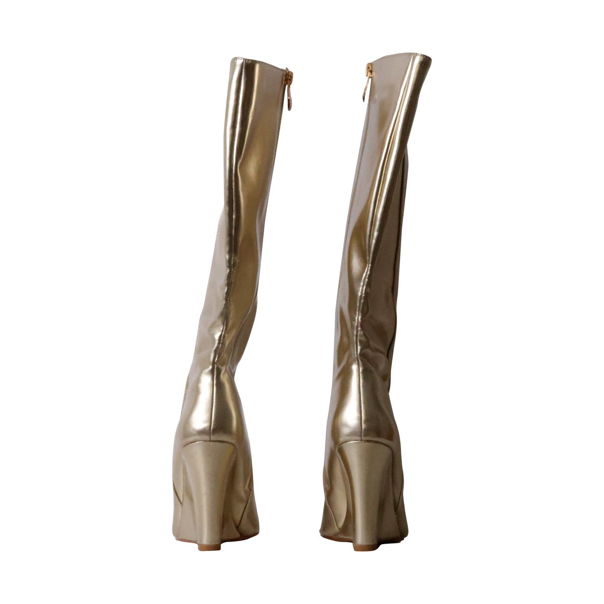 Bottes à Talon Zip or, ENZA NUCCI
