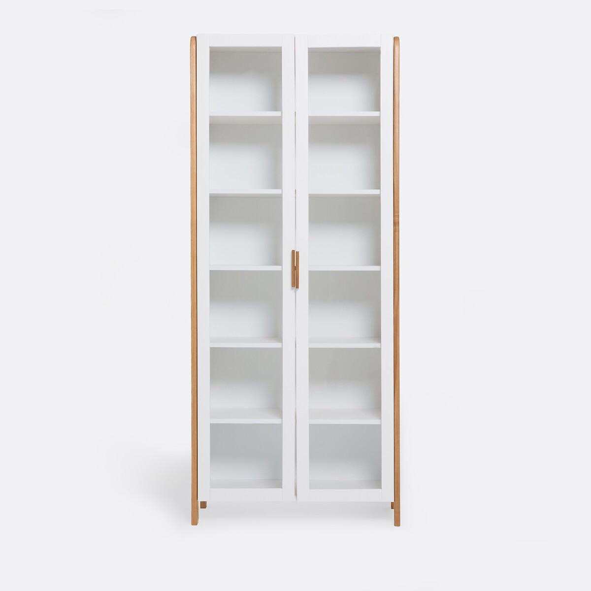 Estante/vitrine de 2 portas, A 200 cm, LUMEKO carvalho/branco, LA REDOUTE INTERIEURS