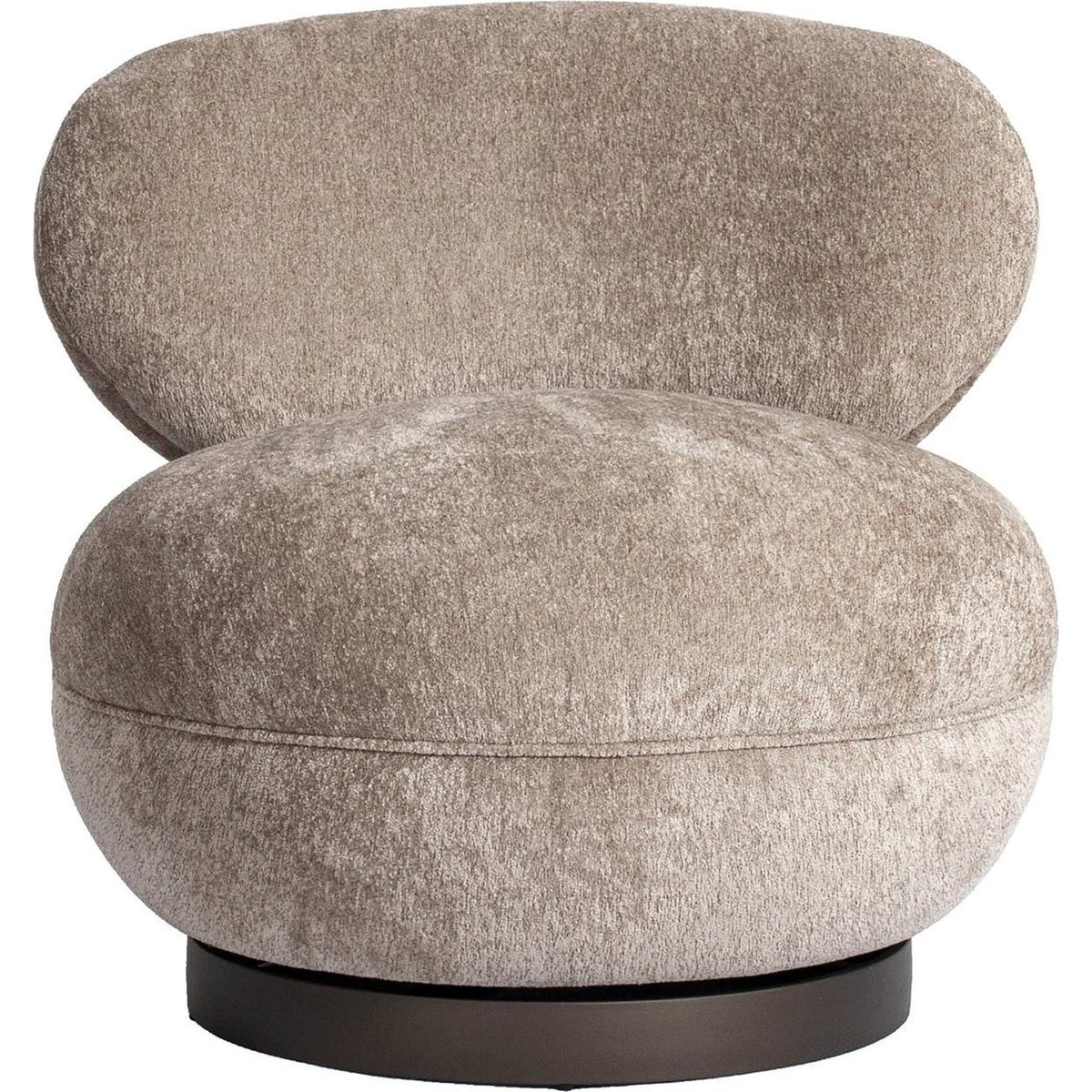 Fauteuil lounge pivotant ignifugé sable, RECOLLECTION