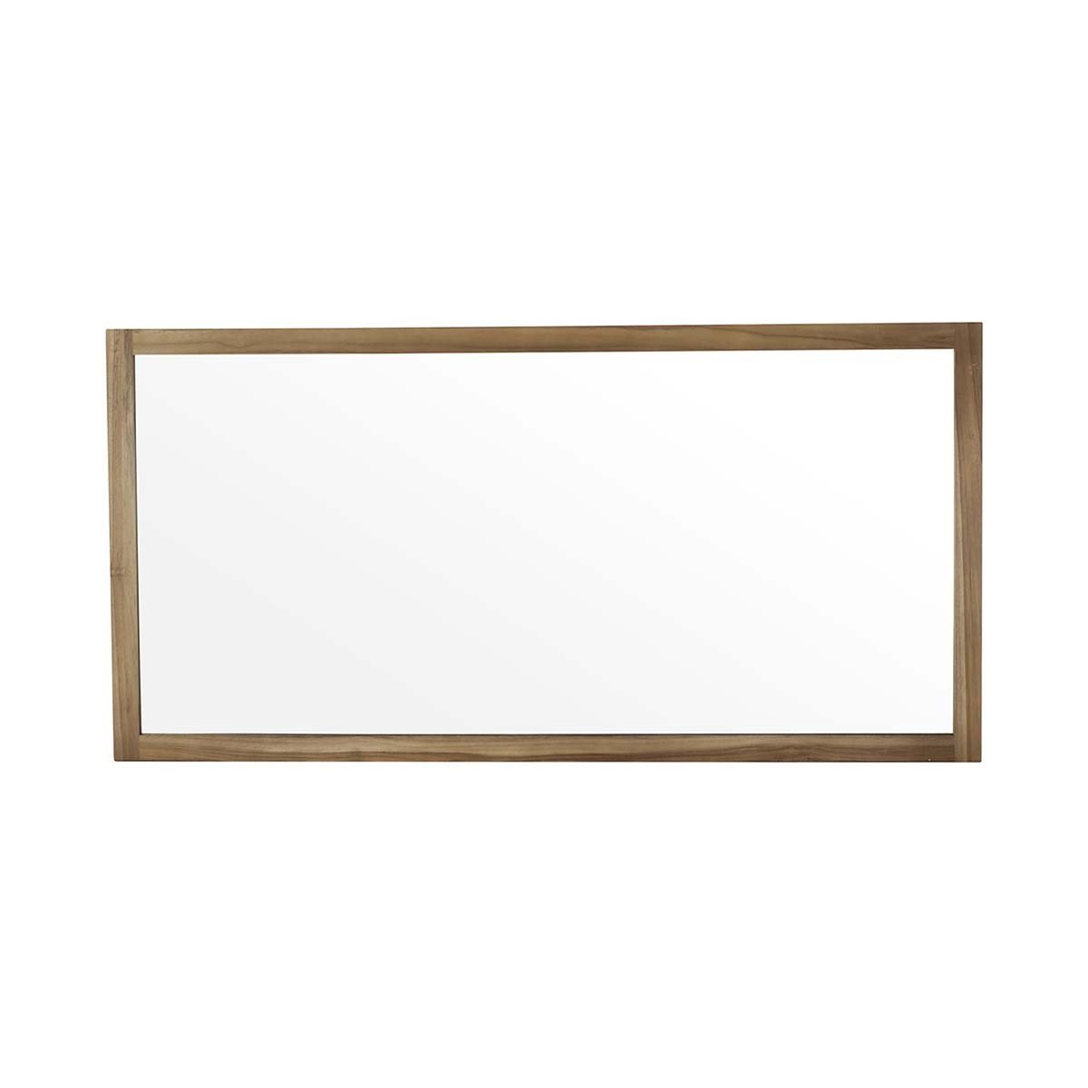 Miroir en teck massif rectangulaire 160x80 cm naturel, BERAH GETAH