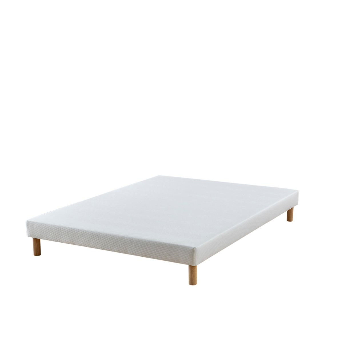 Sommier tapissier à lattes recouvertes 13 cm Éveil gris clair, TERRE DE NUIT