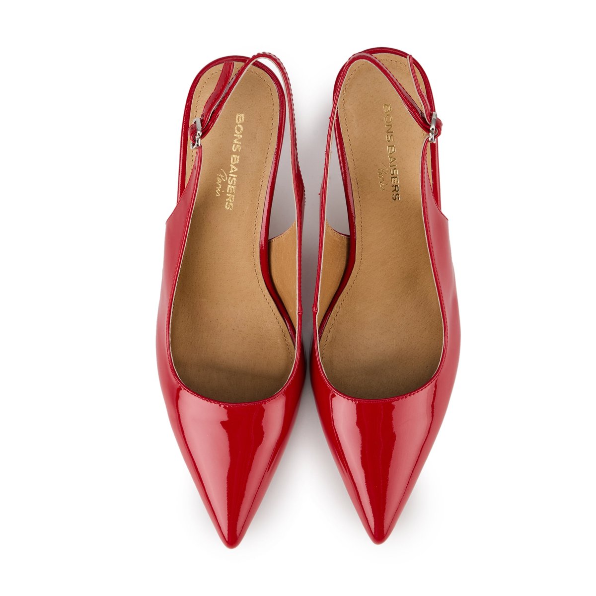 Escarpins Tina Cuir Lisse rouge, BONS BAISERS