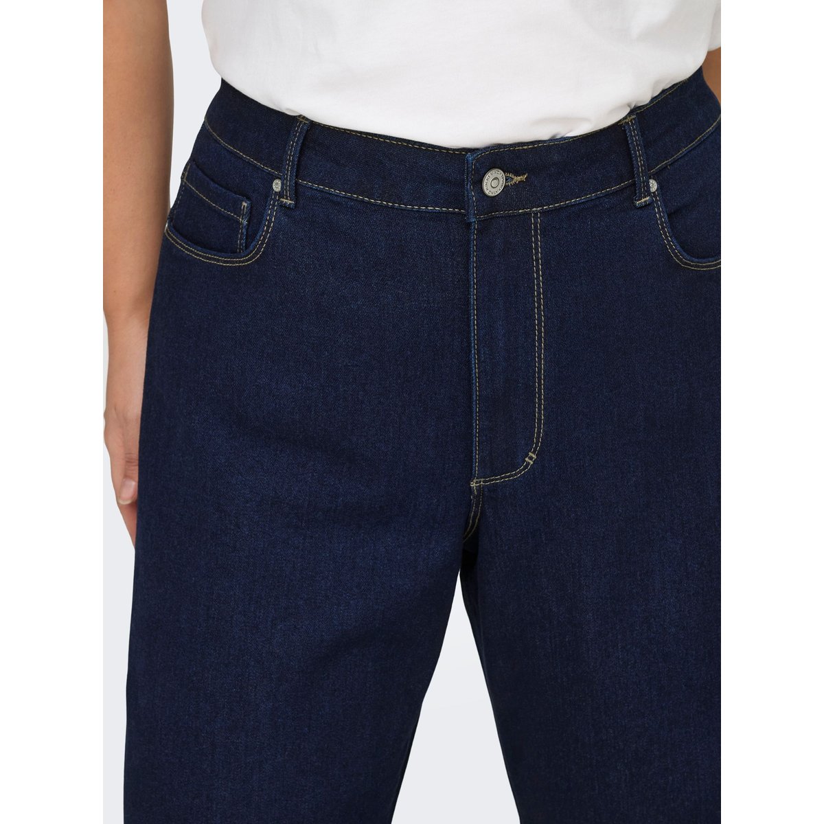 Jean À Jambe Large dark blue denim, ONLY CARMAKOMA