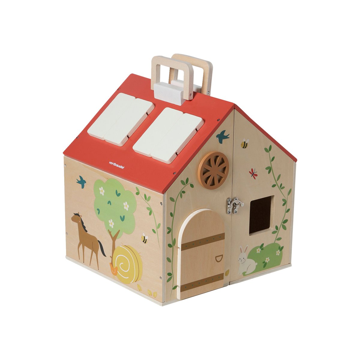 Ferme avec accessoires en bois FSC® rouge, VERTBAUDET