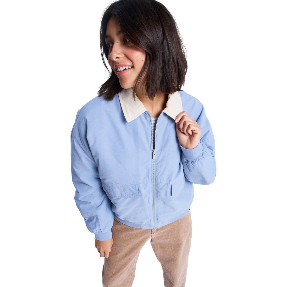Veste aviateur en sergé de coton SWEET TALK. bleu blue blizzard, ROXY