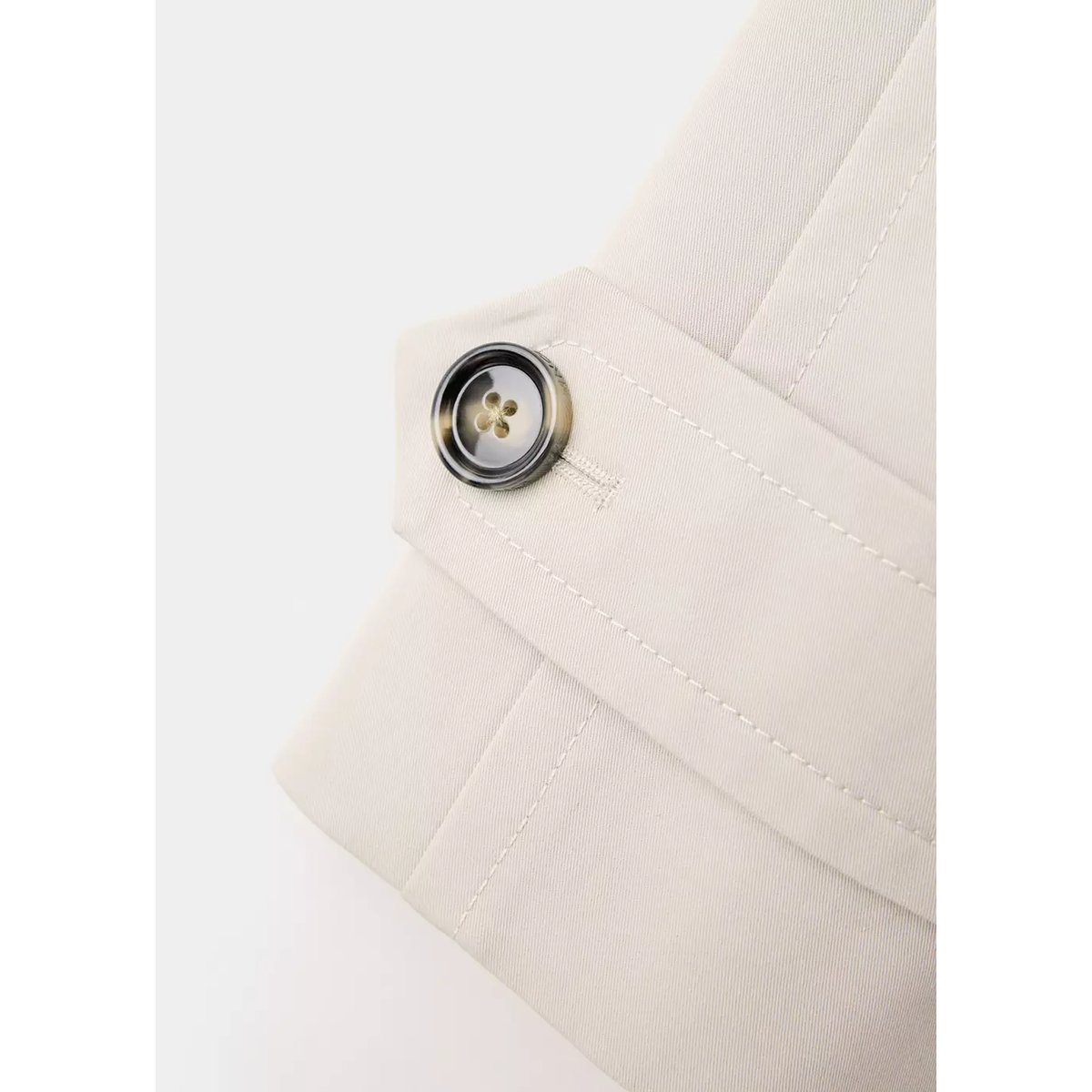 Trench crop double boutonnage gris clair/pastel, MANGO