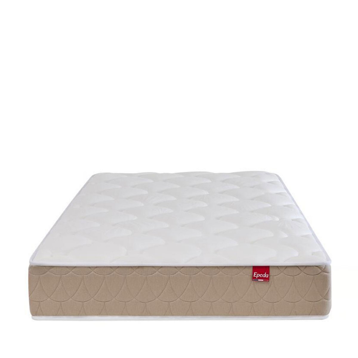 Matelas à ressorts et mémoire de forme, accueil enveloppant- EGERIE 3 blanc, EPEDA
