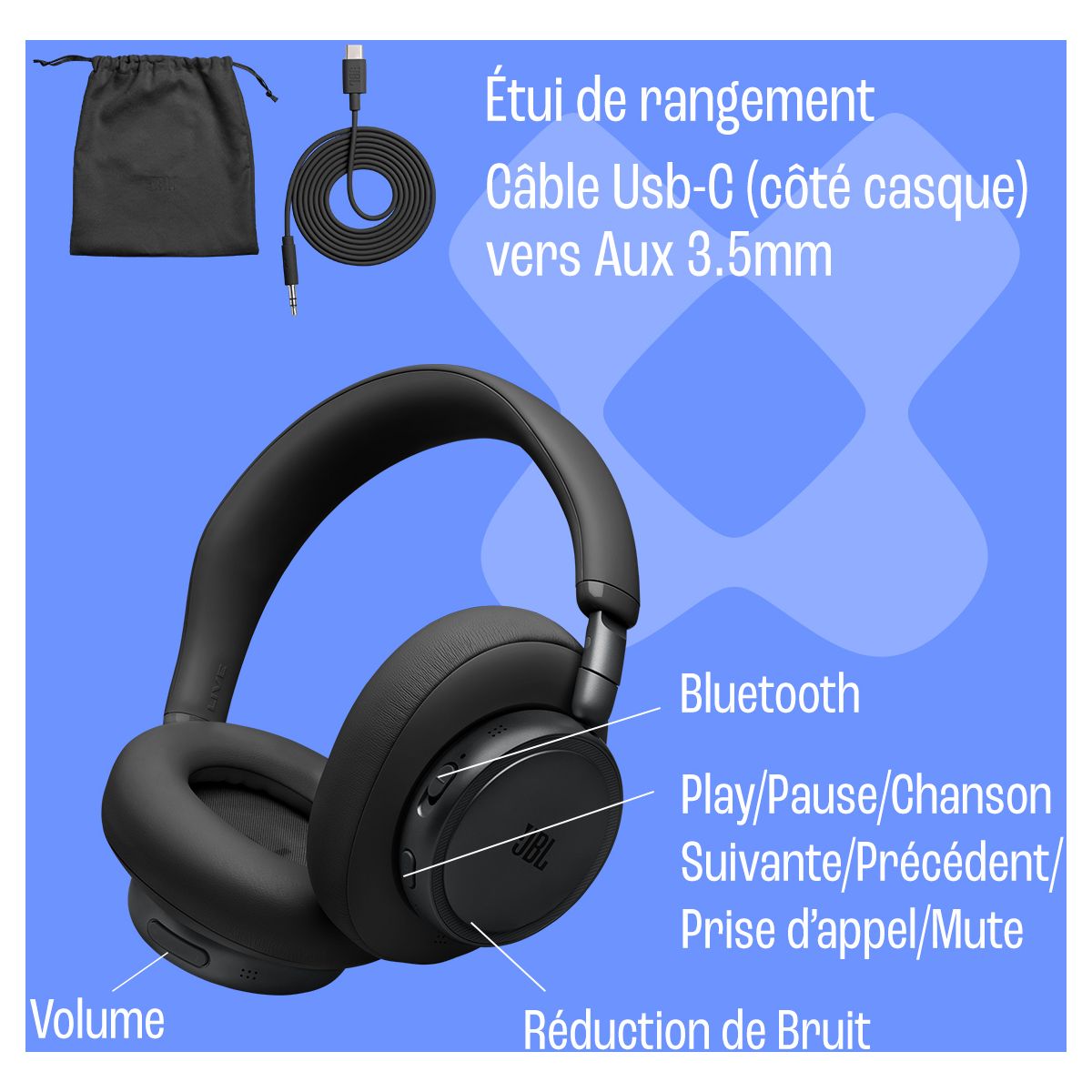 Casque Live 780 NC Noir couleur unique, JBL