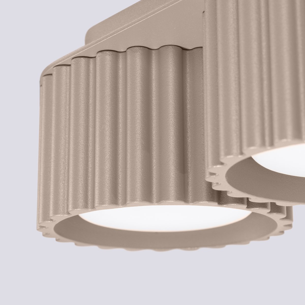 Plafonnier Aluminium Taupe Gx53 2 Aura marron, EDEN