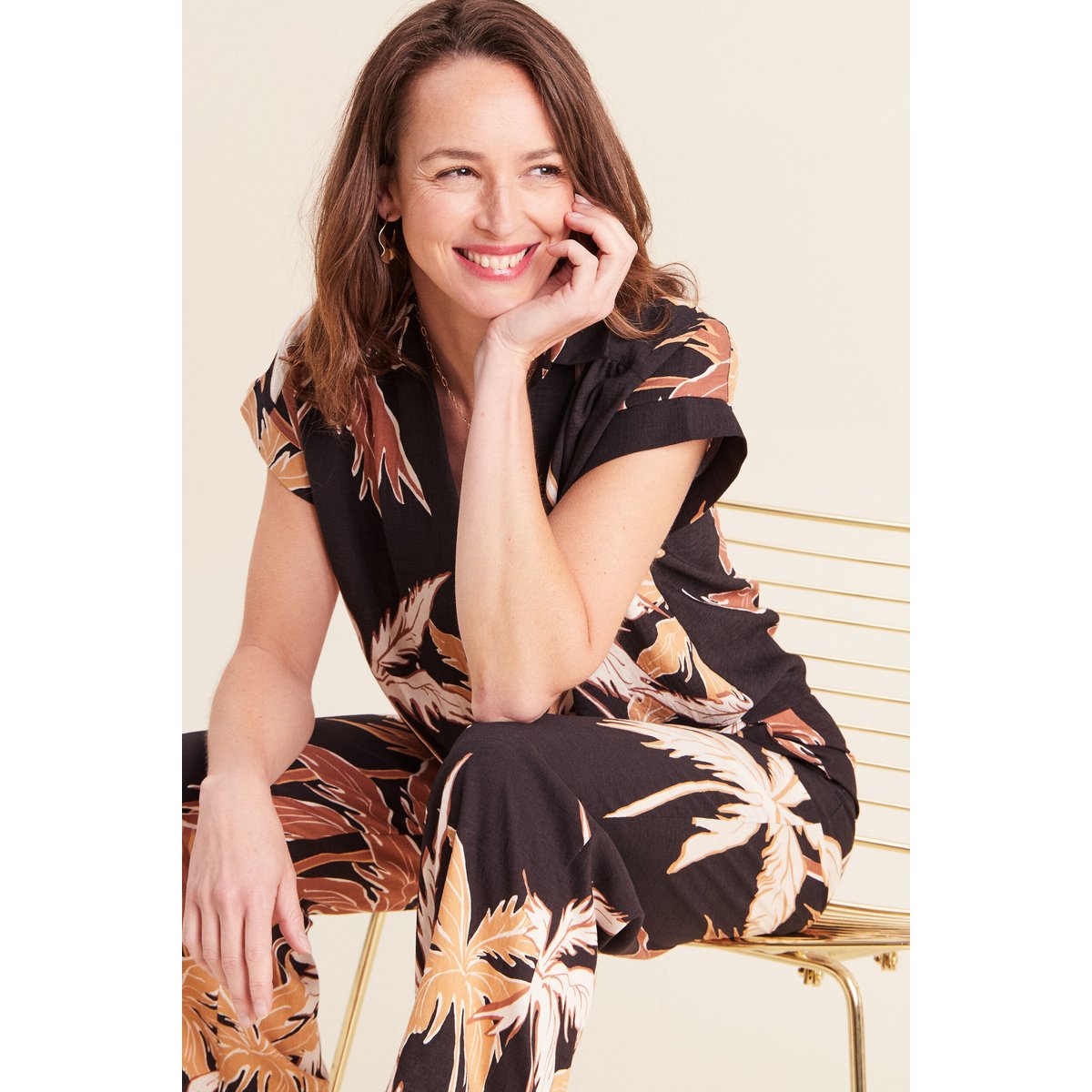 Chemise fluide manches courtes noir, BREAL