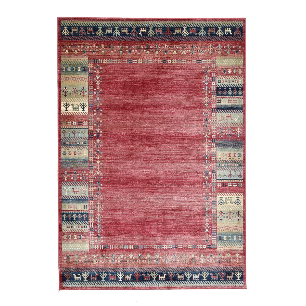 Tapis en viscose tissé à la machine rouge, GINO FALCONE
