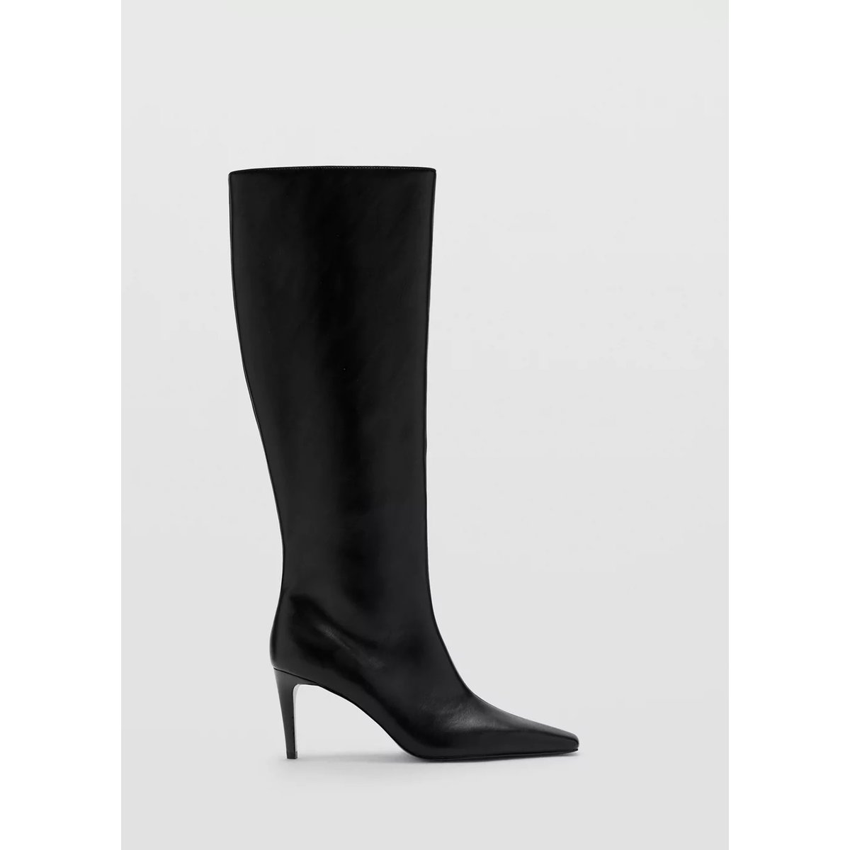 Bottes hautes talons aiguilles noir, MANGO
