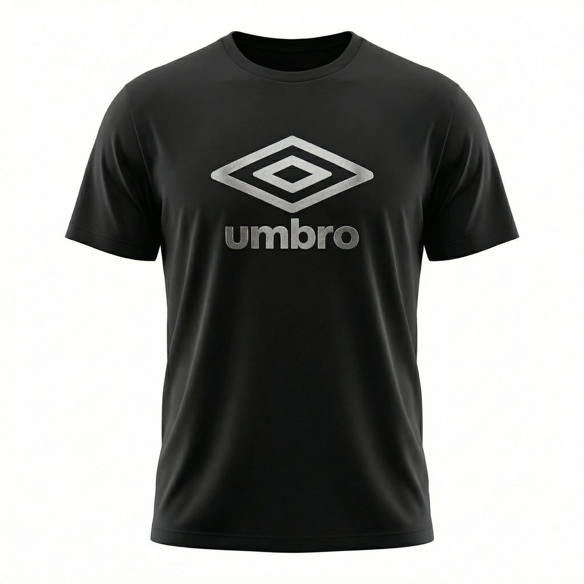 Tee shirt coton 160GSM noir/argent, UMBRO
