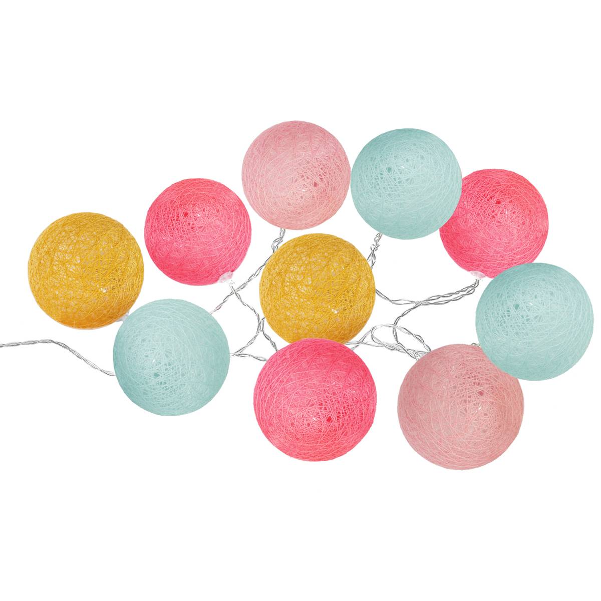 Guirlande LED solaire 10 boules SAFA multicolore, ATMOSPHERA