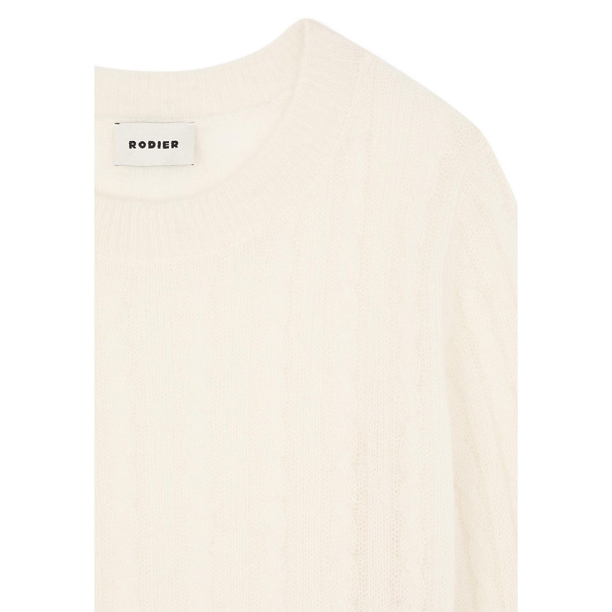Pull torsades en alpaga blanc écru, RODIER