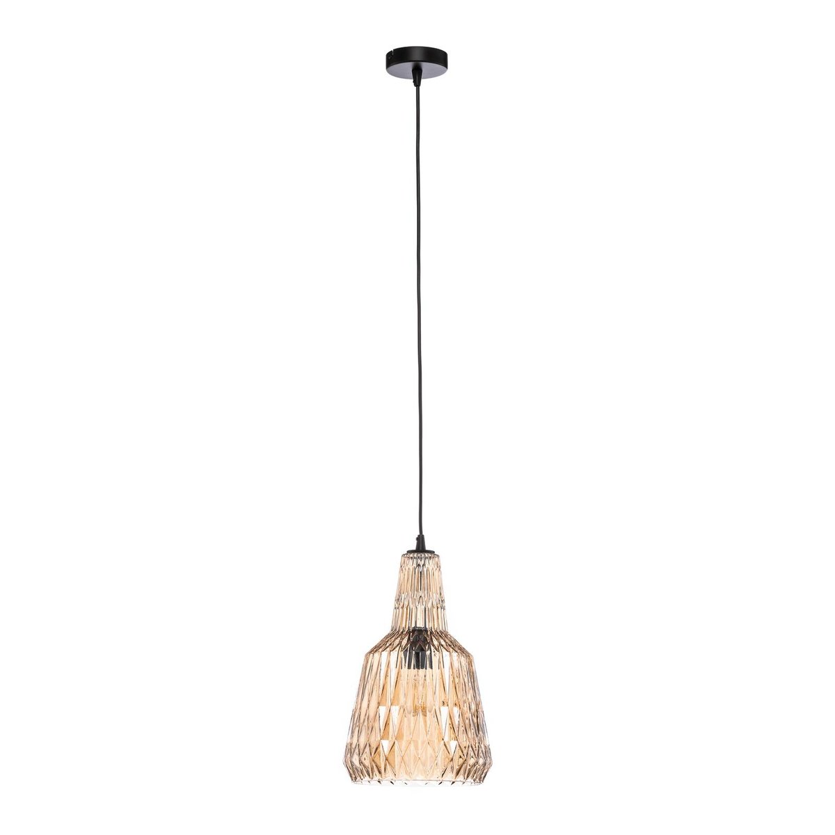 Suspension en verre vintage, Belarion ambre, LINDBY