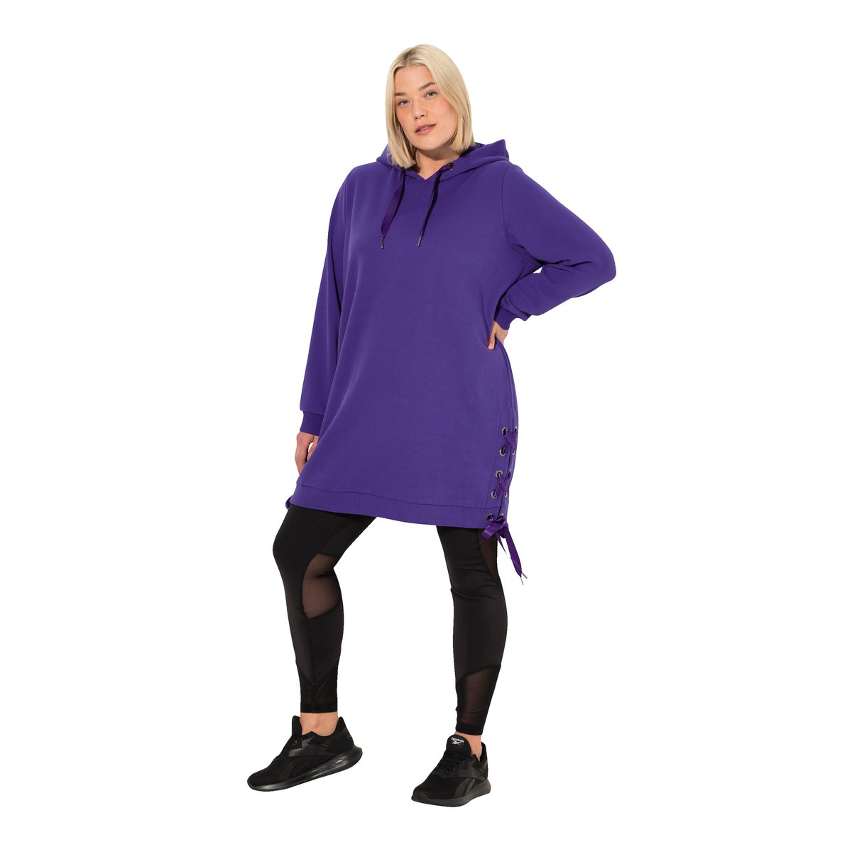 Long sweat à capuche violet, ULLA POPKEN