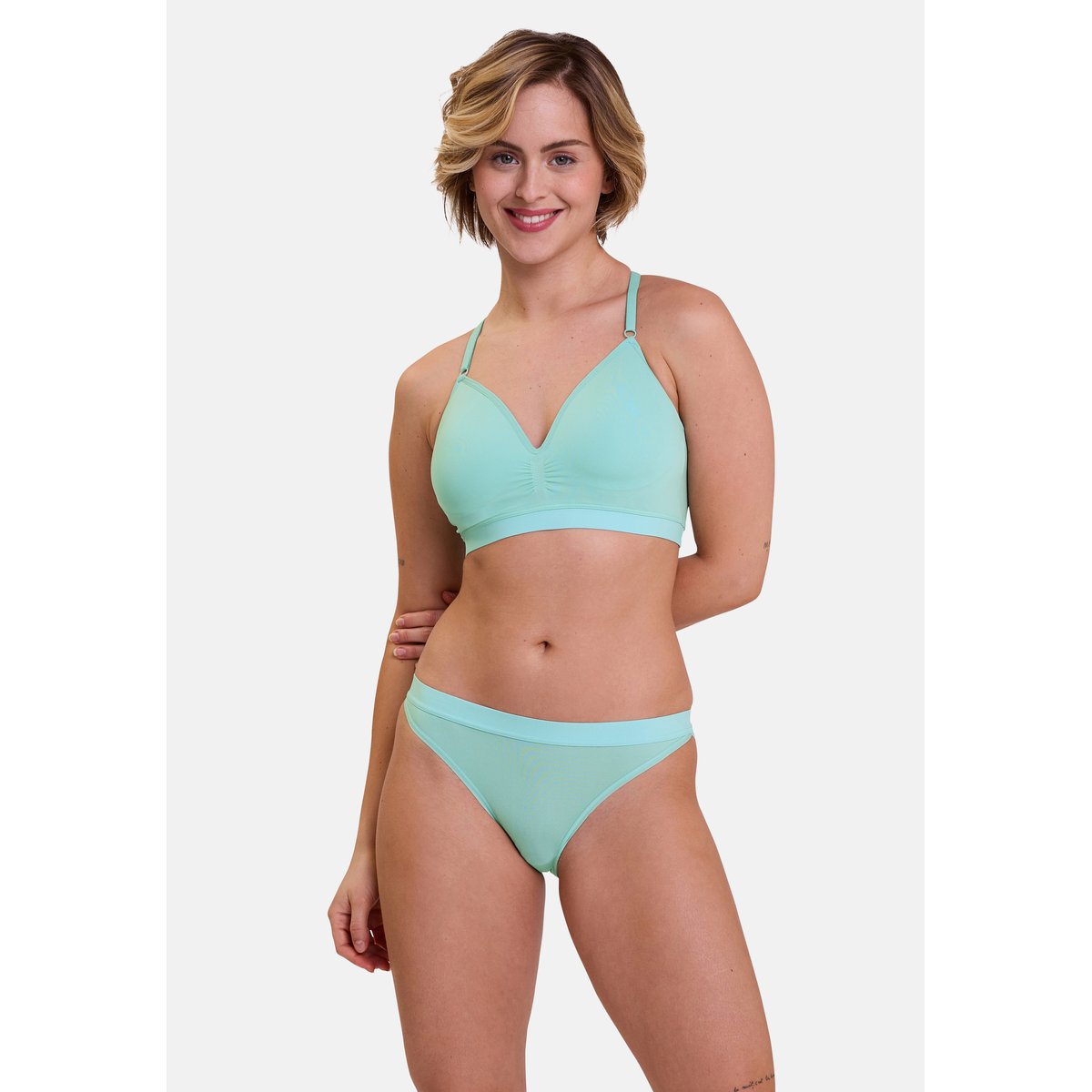 Brassière ZEN LIGHT DENTELLE turquoise pastel, BILLET DOUX