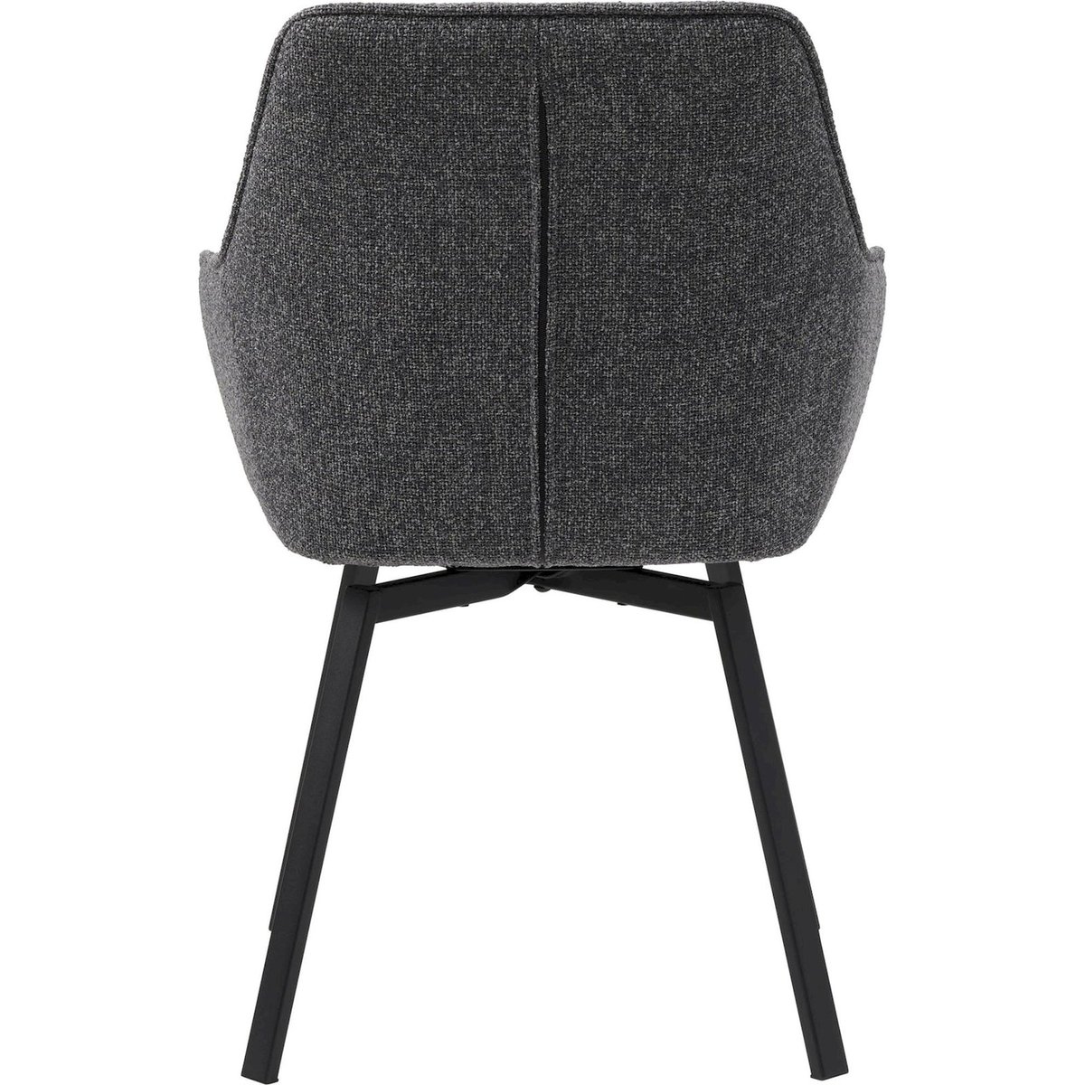 Chaise pivotante tissu chiné BEBESE graphite chiné et noir, RECOLLECTION
