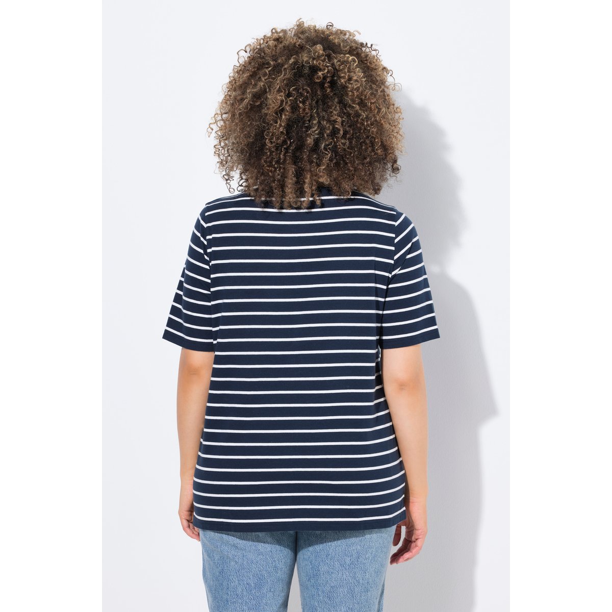 T-shirt rayé, flocage 1987 marine, ULLA POPKEN