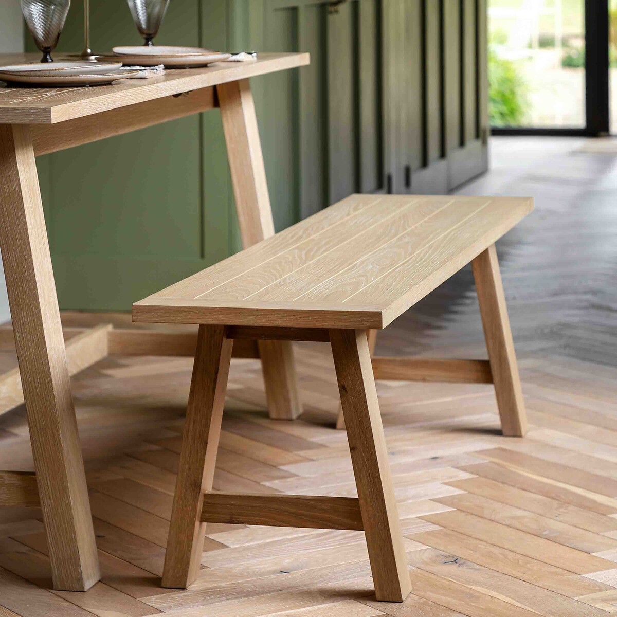 Ende Trestle Dining Bench oak, ÉDITÉ