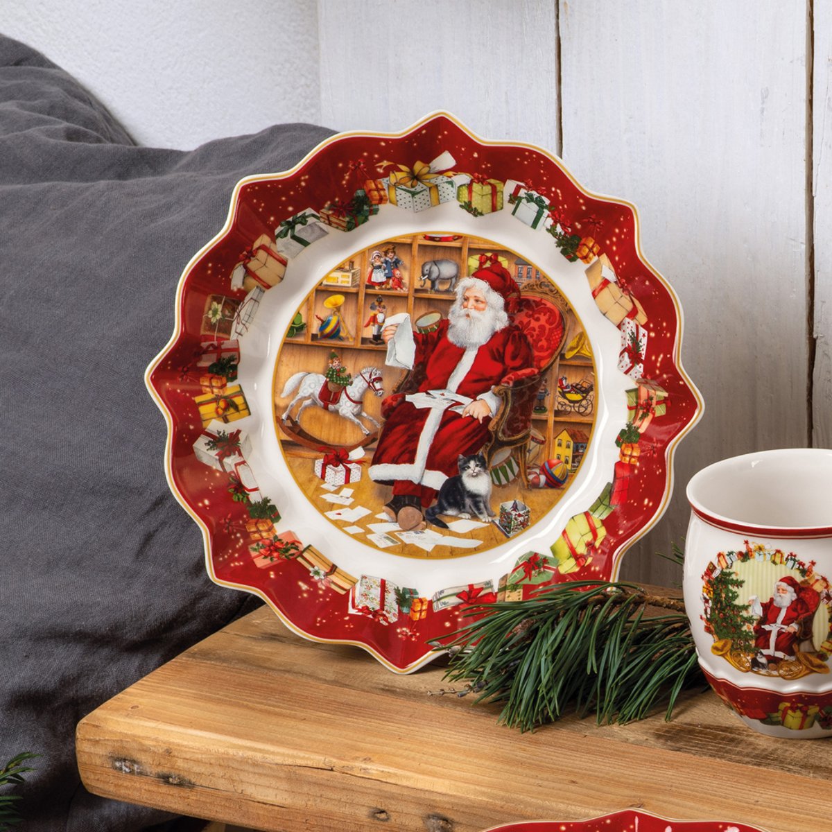 Coupe Grde, Père Noël Lit Liste Cadeaux TOY'S FANTASY multicolore, VILLEROY & BOCH