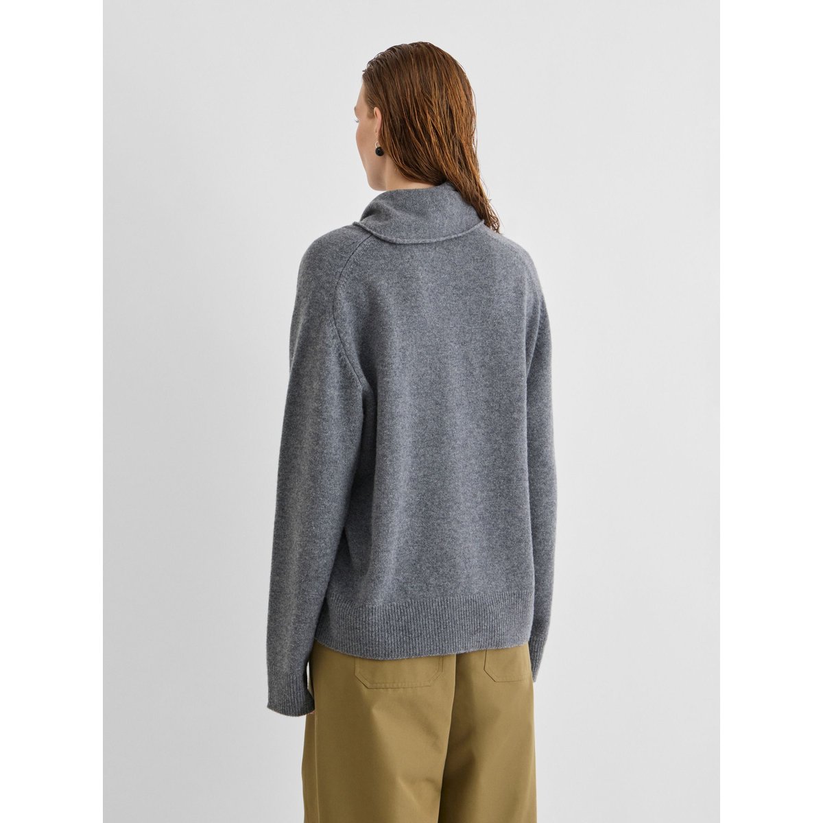 Pull En Maille gris - dark grey melange1, ROUGE EDIT