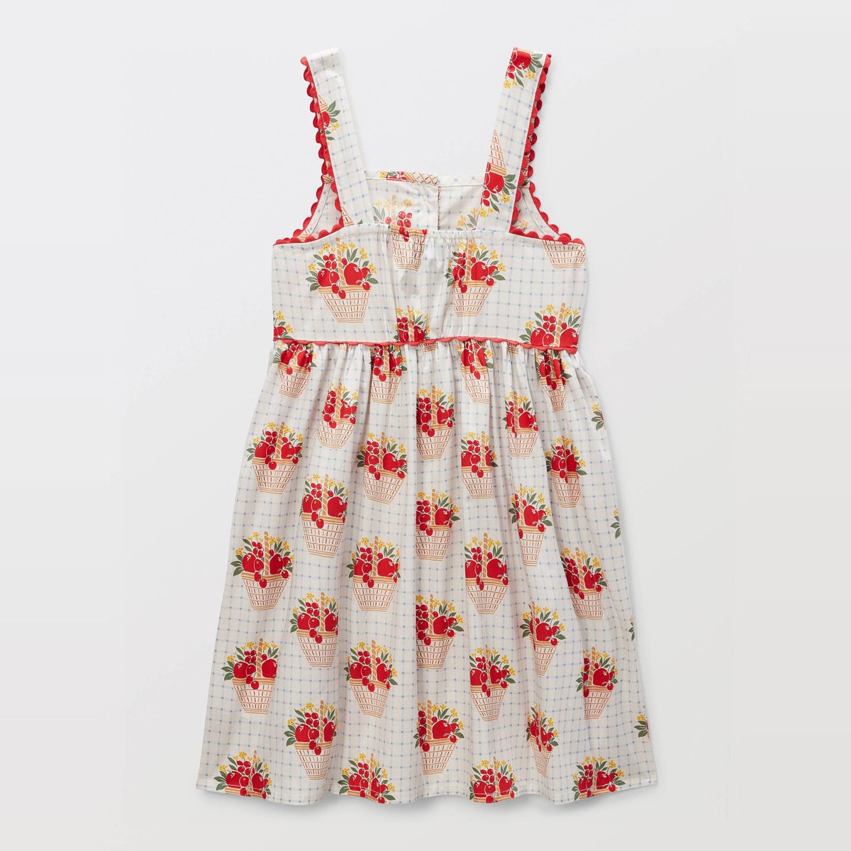 Robe à bretelles imprimée en coton flots, MONOPRIX