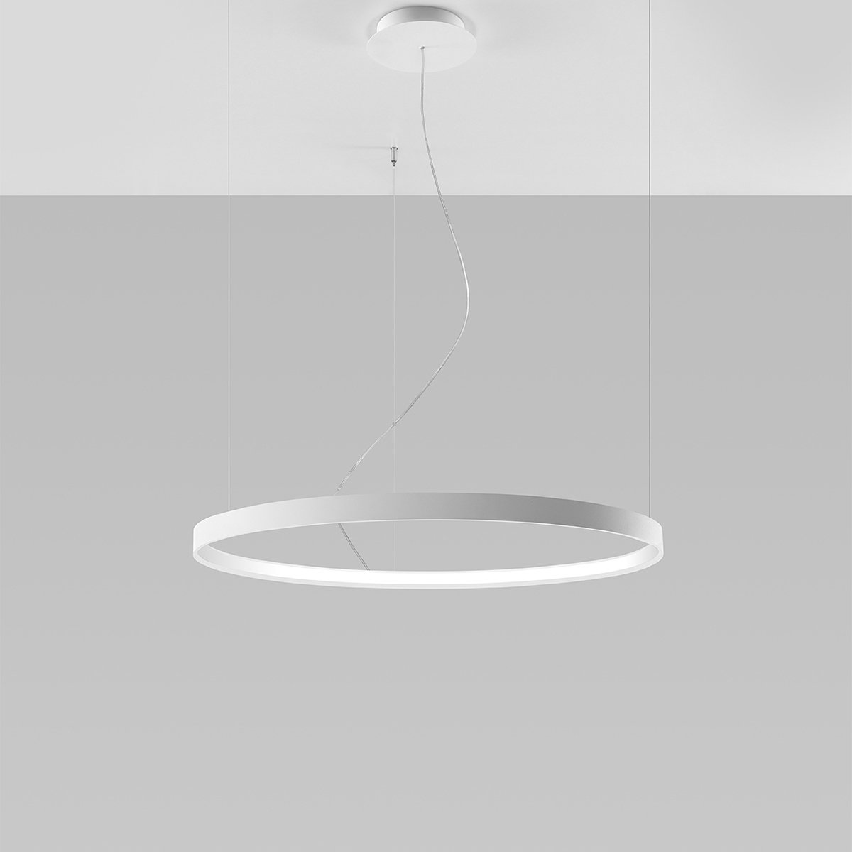 Lustre Aluminium Blanc LED 1 Rio blanc, EDEN