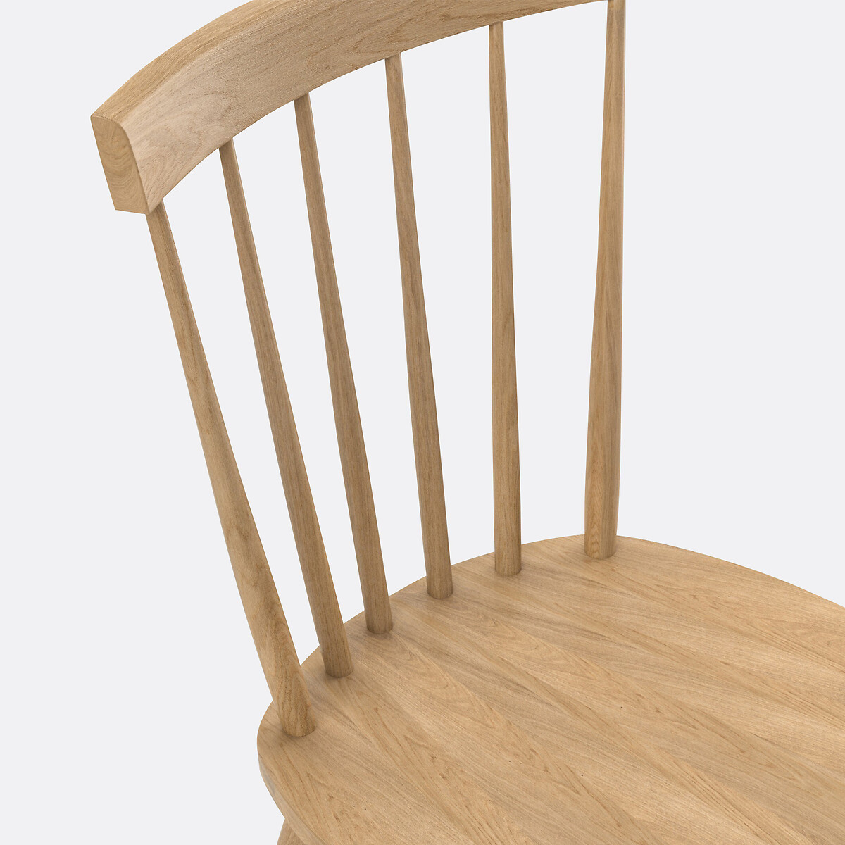 Lot de 2 chaises à barreaux hévéa massif, Jyko naturel, LA REDOUTE INTERIEURS