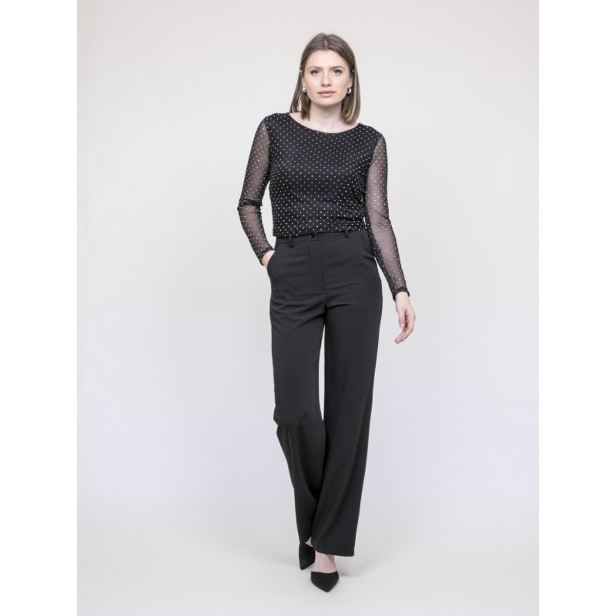 Pantalon Droit Elmedina noir, DONA LISA