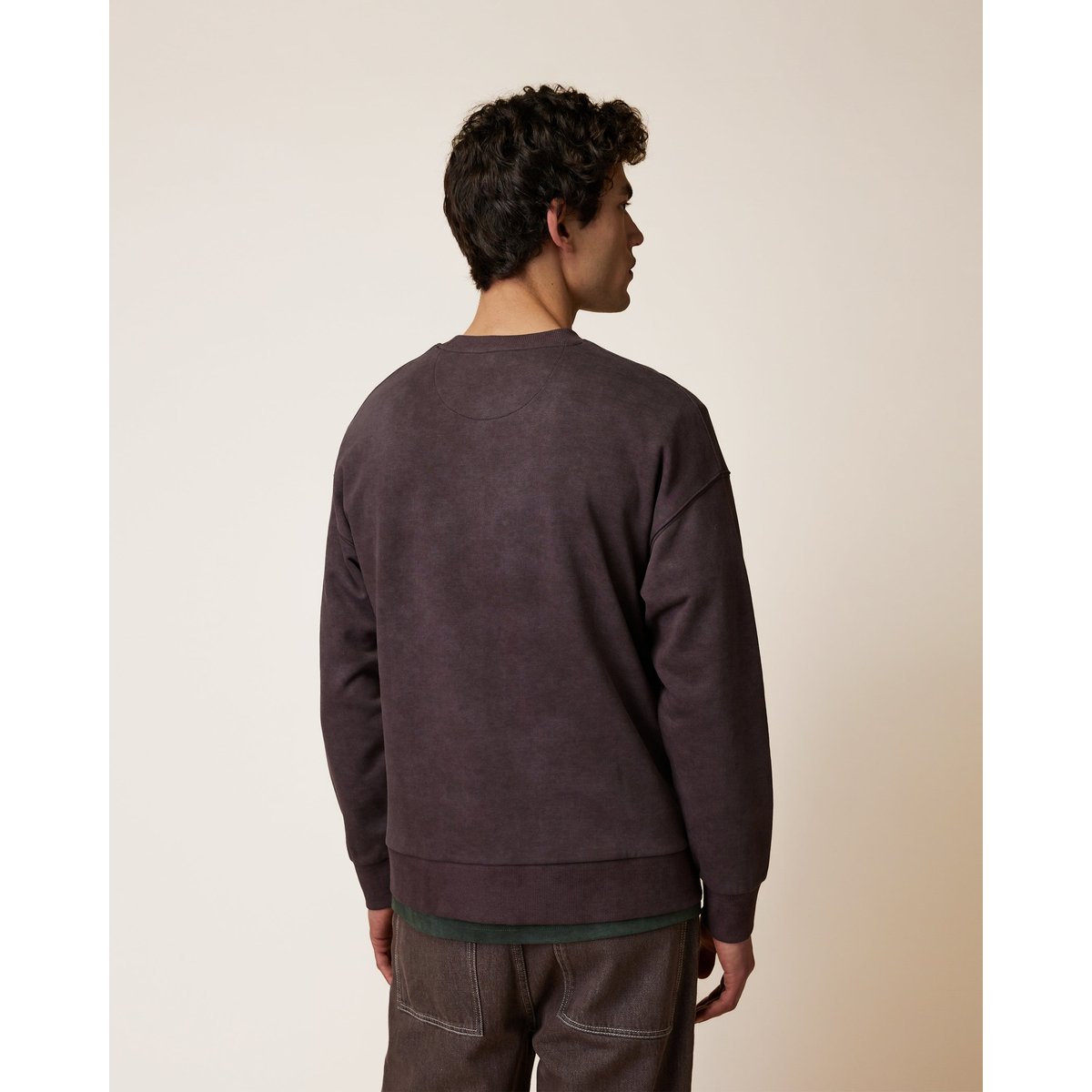Sweat en molleton marron et taupe, FAGUO
