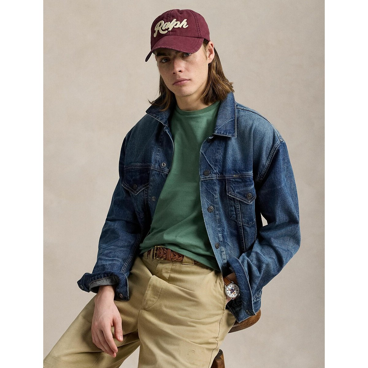 Custom Slim Fit Crew Neck T-Shirt beige, POLO RALPH LAUREN