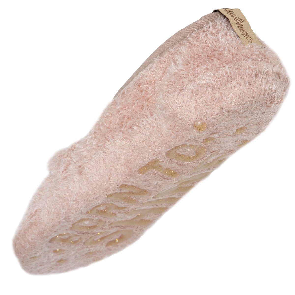 Chaussettes d'intérieur maille peluche, picots antidérapants beige, ISOTONER