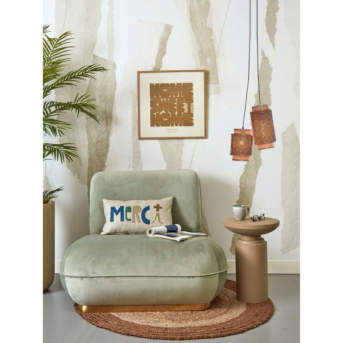 Suspension Bambou BHUTAN naturel, GOOD & MOJO