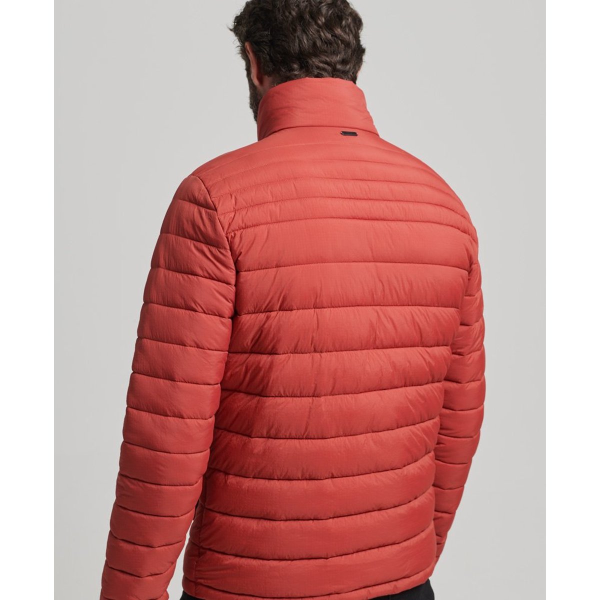 Doudoune courte légère rouge marron, SUPERDRY