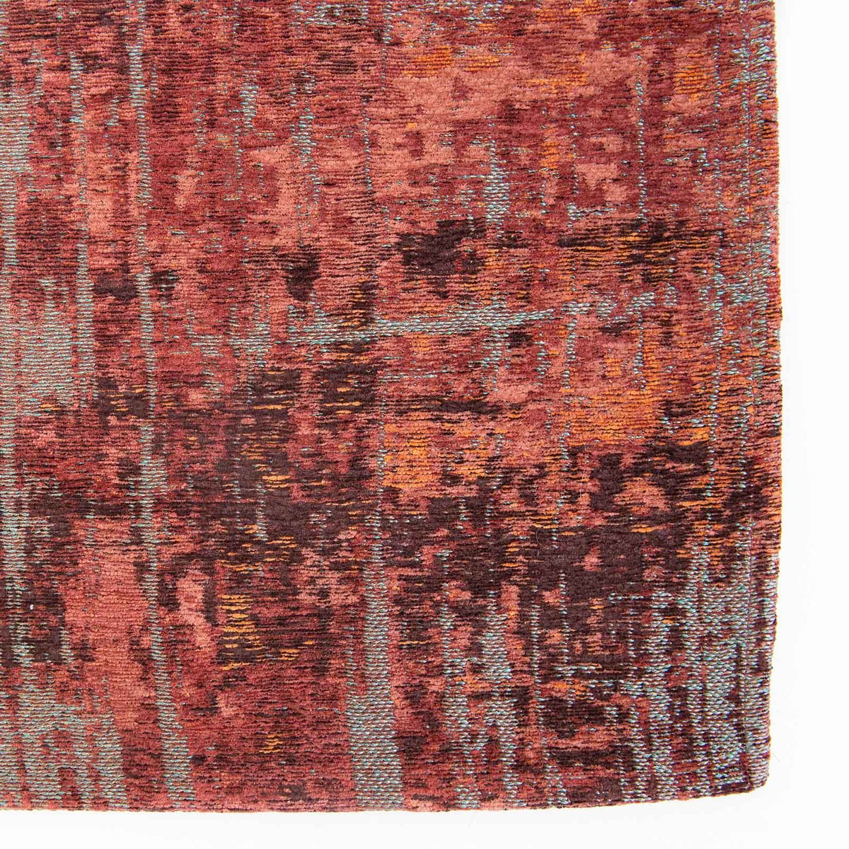 Tapis intérieur/extérieur tissé plat CLARENCE rouge, NOVATREND