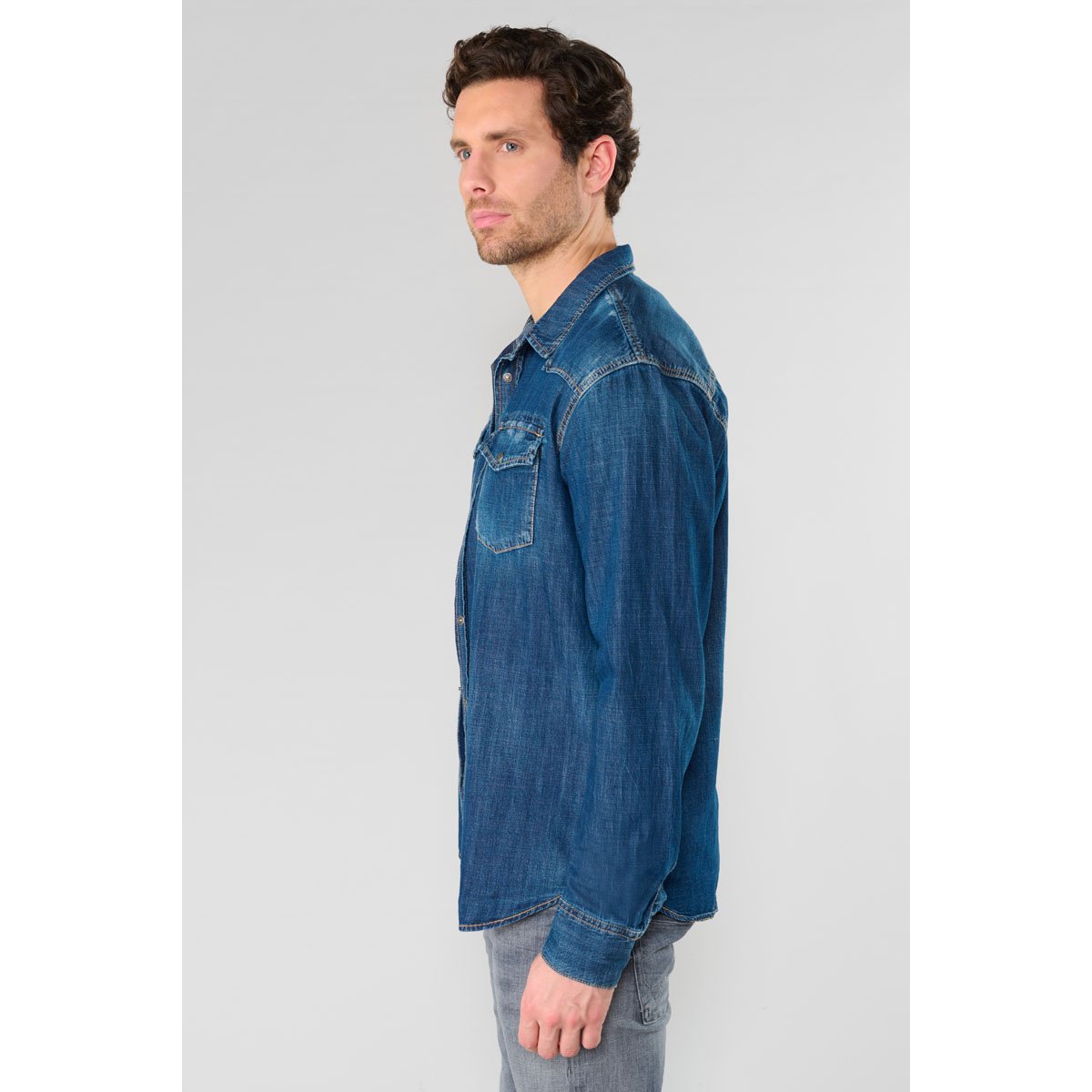 Chemise en jeans JUANITO blue, LE TEMPS DES CERISES