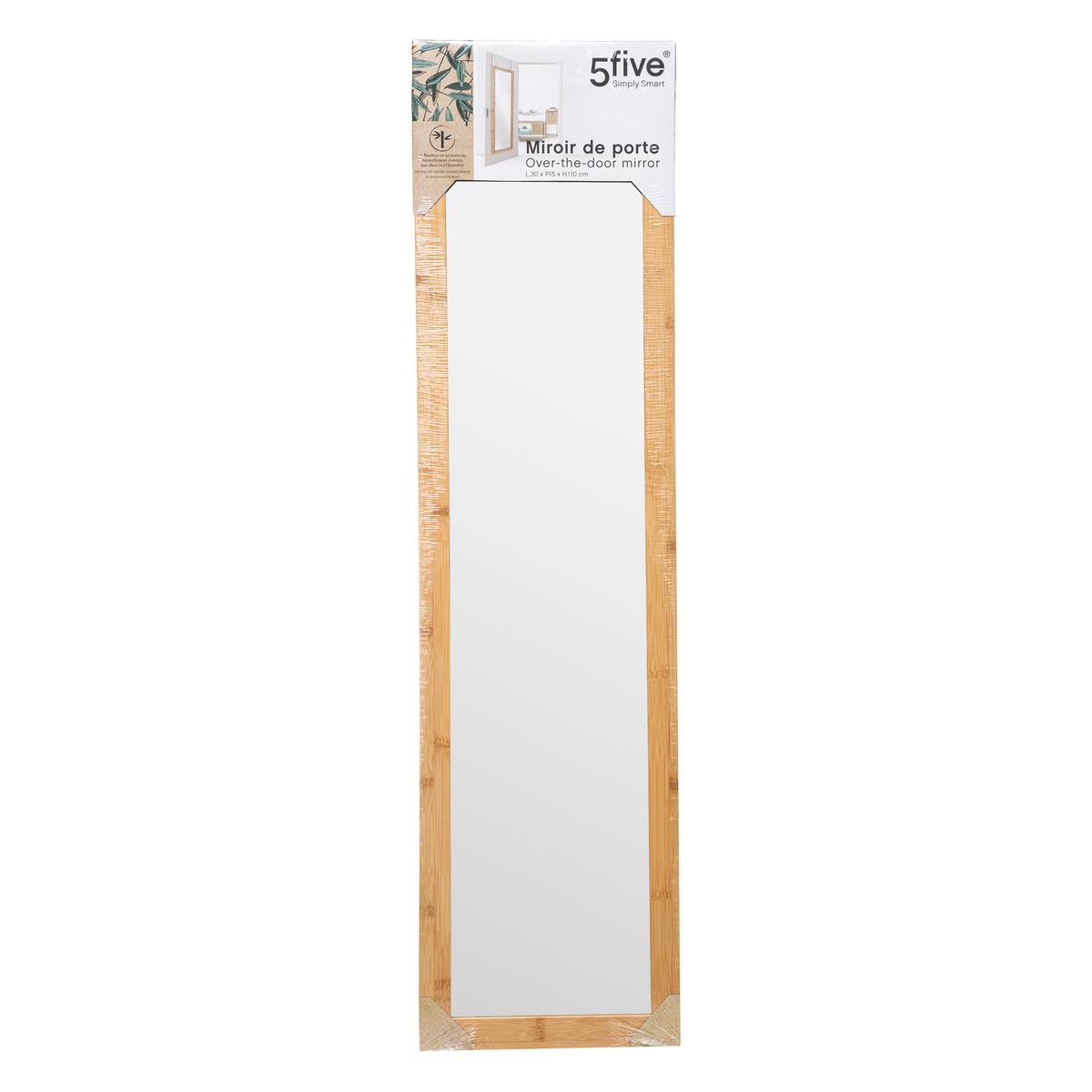 Miroir de porte en bambou marron, 5FIVE SIMPLY SMART