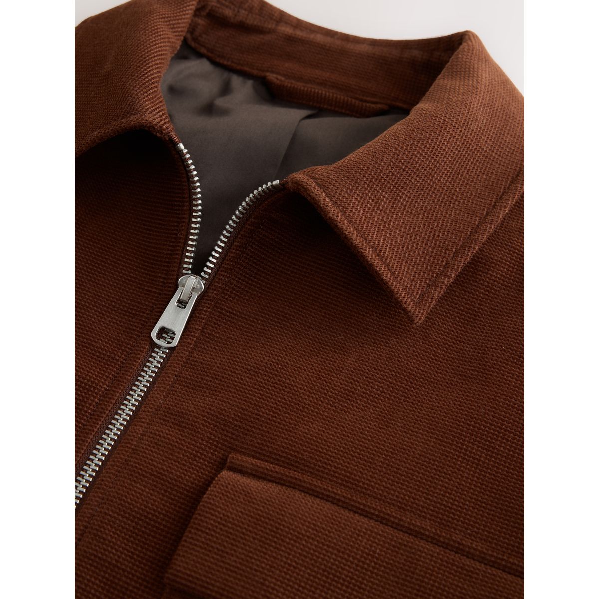 Veste-chemise à deux poches en velours côtelé marron fauve, NEXT