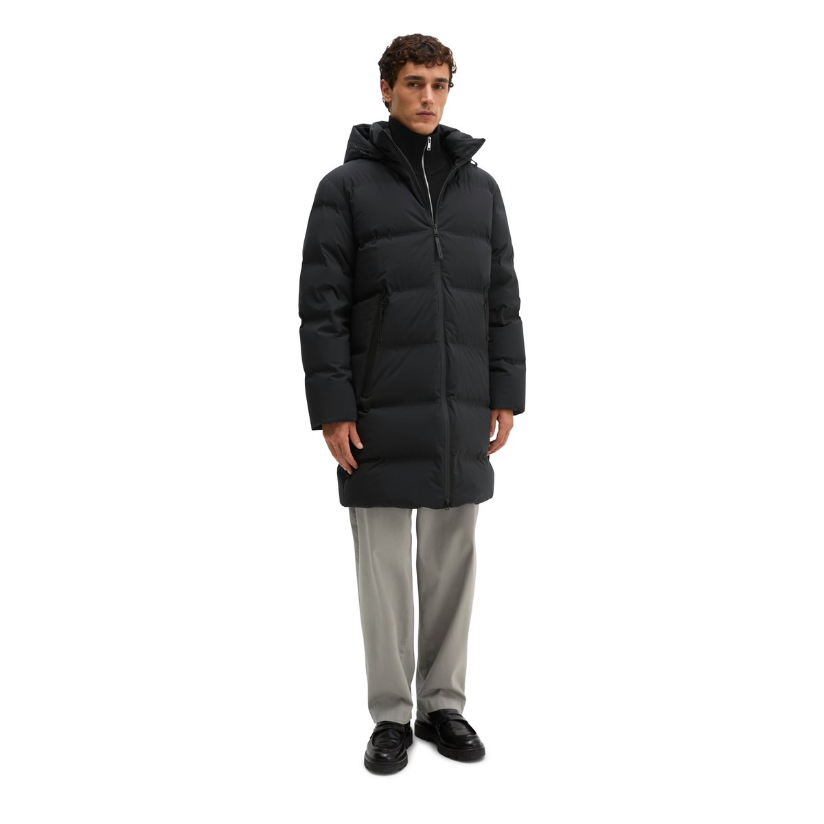 MOP x Function : manteau en duvet, coupe regular léger et hydrofuge noir, MARC O'POLO