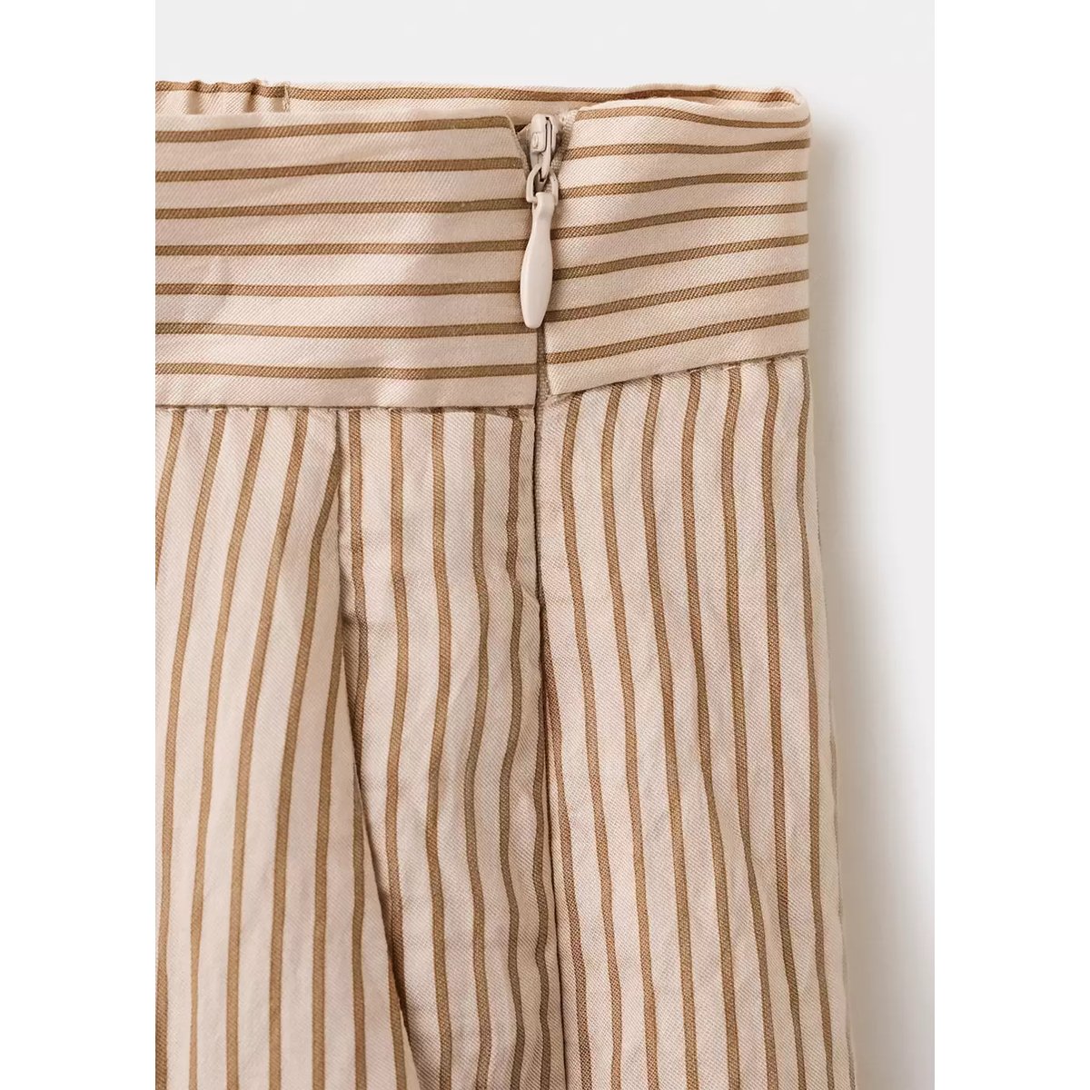 Pantalon Lyocell rayures marron, MANGO