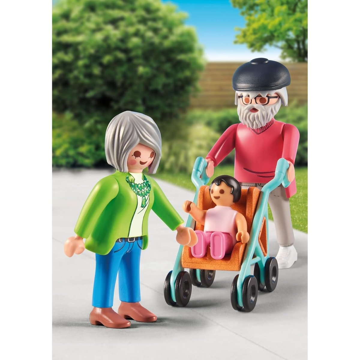Grands parents avec bébé multicolore, PLAYMOBIL
