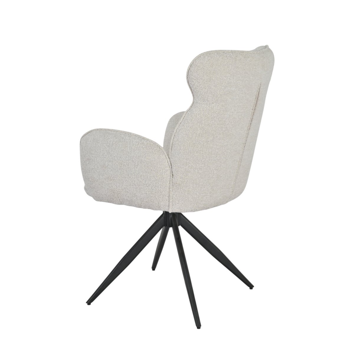 Chaise repas pivotante auto-return chenillé beige, ZAGO