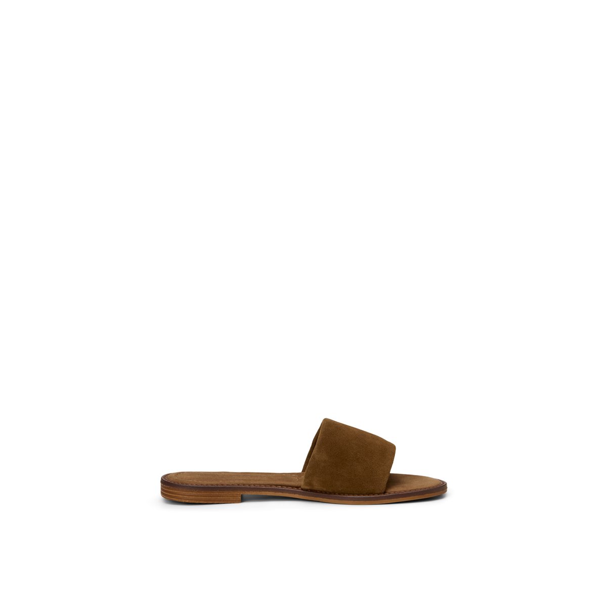 Mule modèle Babette en cuir de vachette velours doux braun, MARC O'POLO