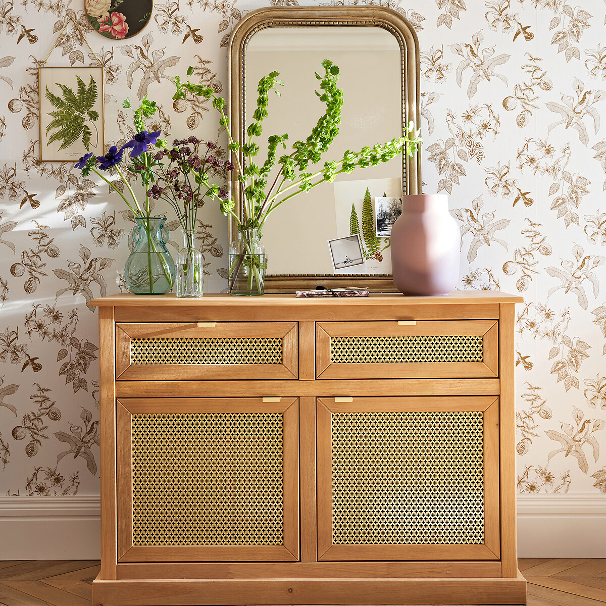 Specchio in massello di mango 60x90 cm, Afsan color oro invecchiato, LA REDOUTE INTERIEURS
